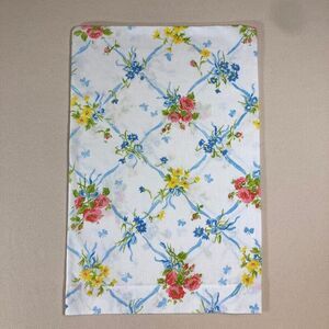 Vintage Pillow Case Floral/Bows 21x31‎ Country Print